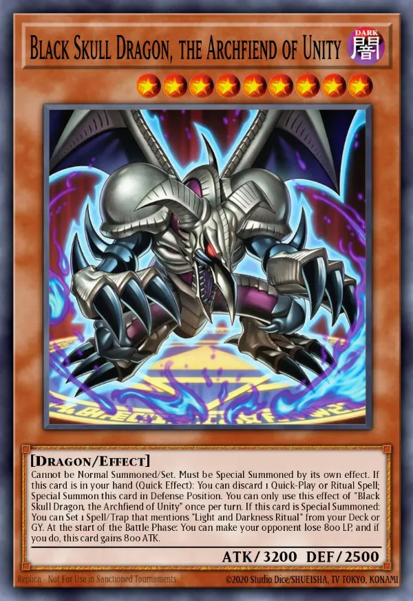 Black Skull Dragon, the Archfiend of Unity