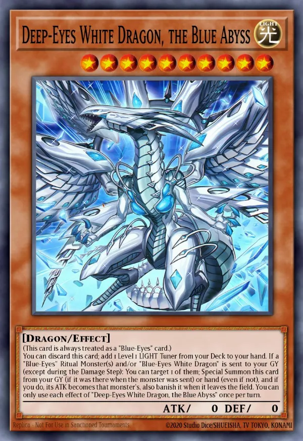 Deep-Eyes White Dragon, the Blue Abyss