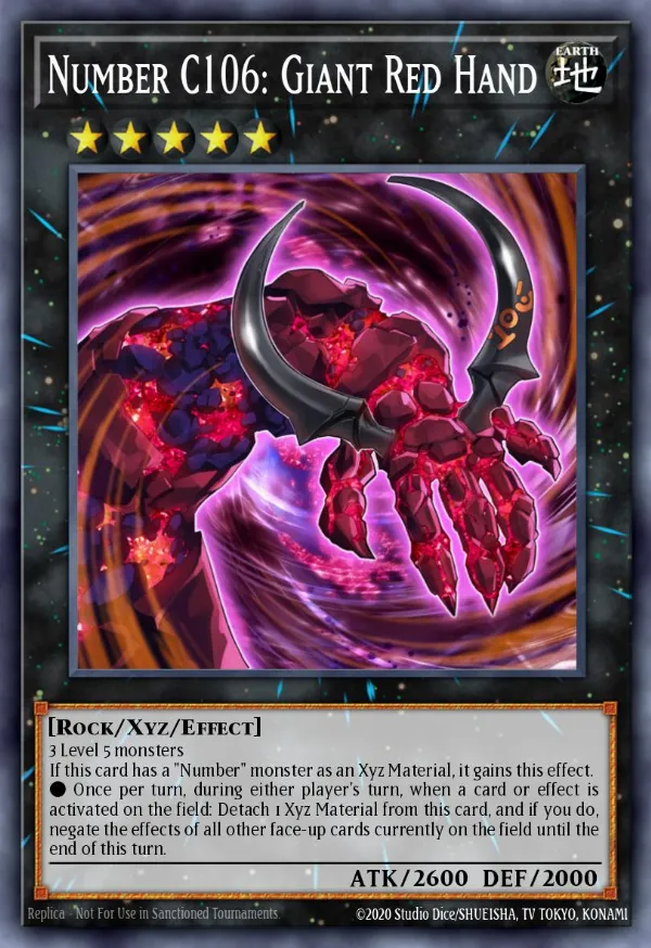 Number C106: Giant Red Hand